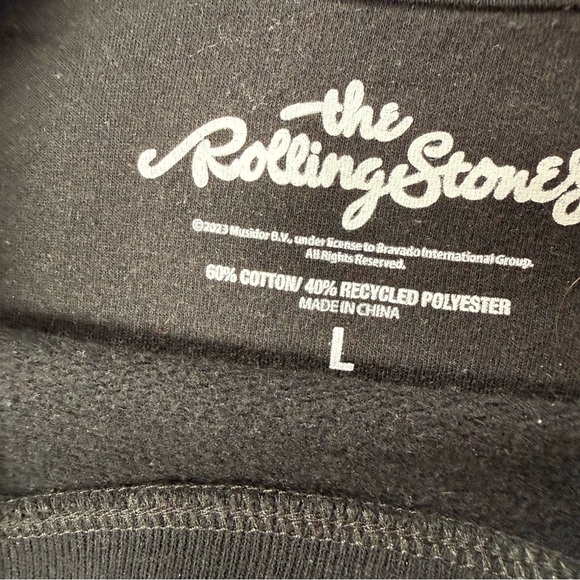 The Rolling Stones Black Sweatshirt with Iconic Logo - Picture 2 of 6
